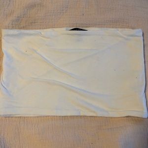 White Topshop Cropped Tube Top